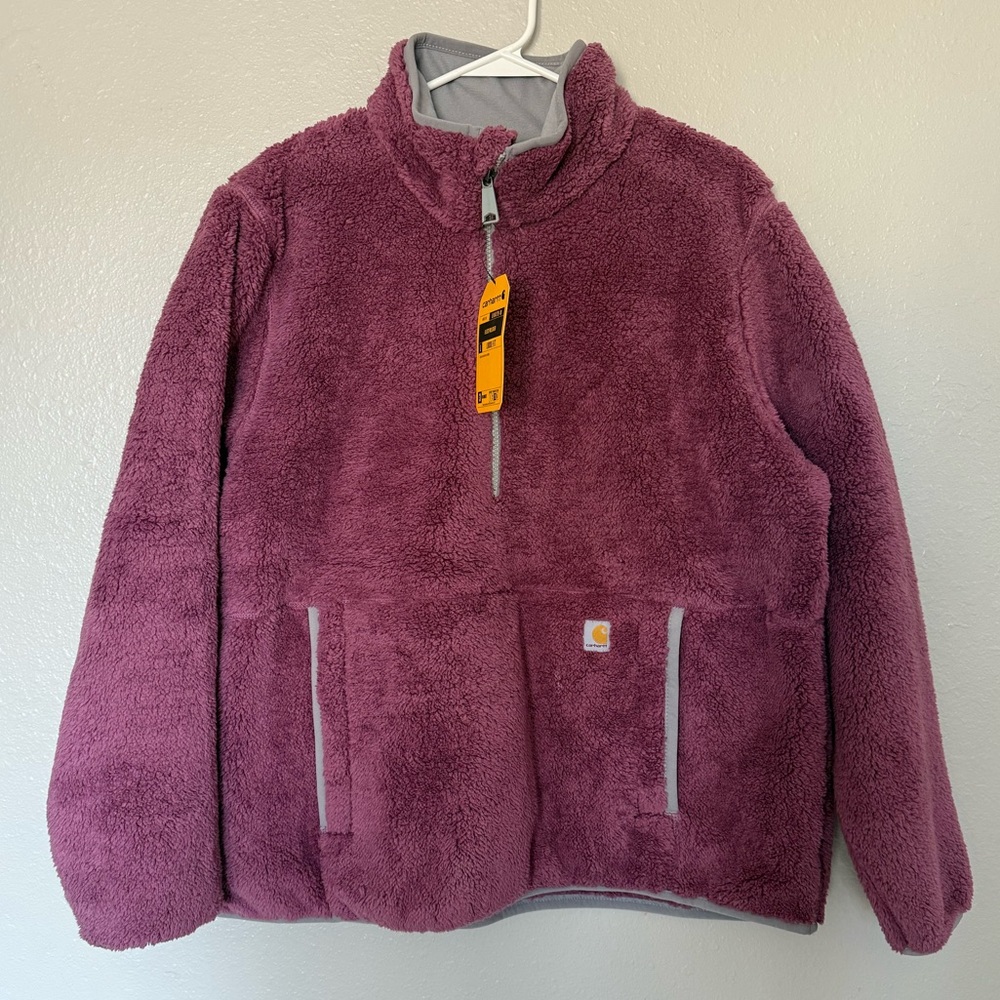 NWT Women’s Carhartt Purple Sherpa Quarter Zip